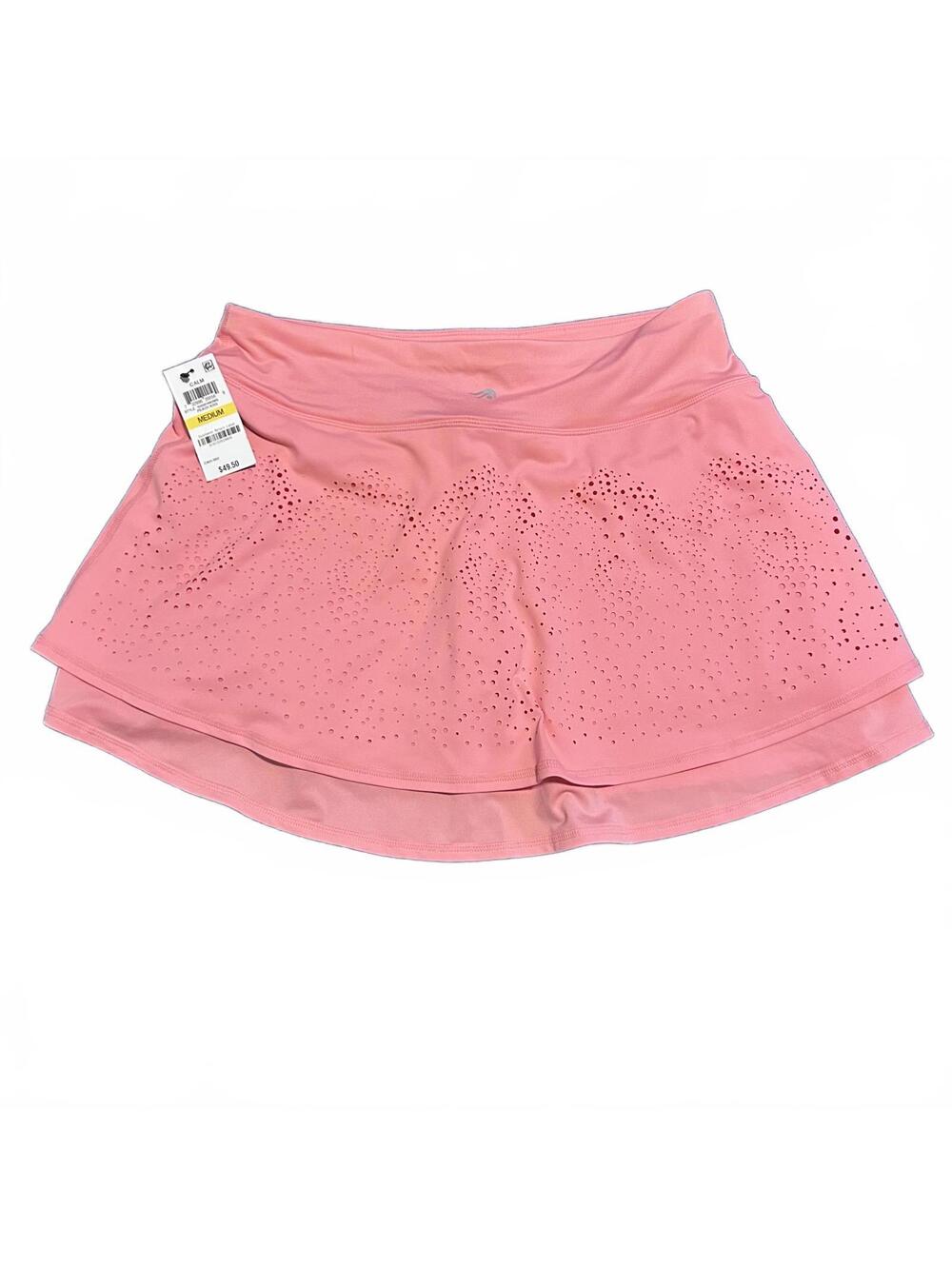 NWT Peach Skort with laser cutouts - layered size medium